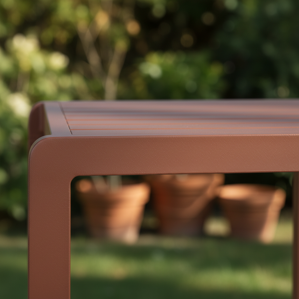 Bizzotto Konnor Beistelltisch Rostfarben Aluminium 40×40 H45