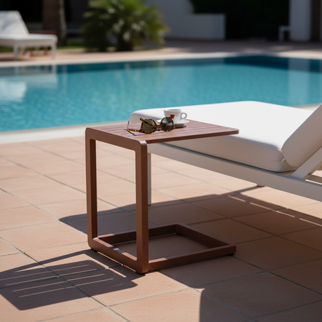 Bizzotto Konnor Beistelltisch Rostfarben Aluminium 40×40 H45