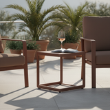 Bizzotto Konnor Beistelltisch Rostfarben Aluminium 40×40 H45