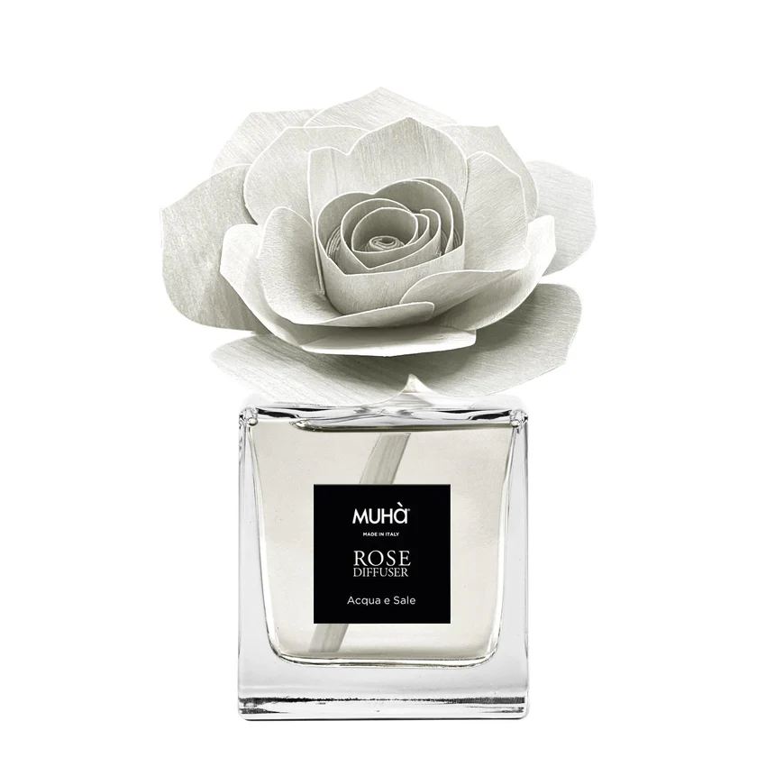 Muhà Profumatore Diffusore Rosa Bianca Acqua e Sale 100 ml