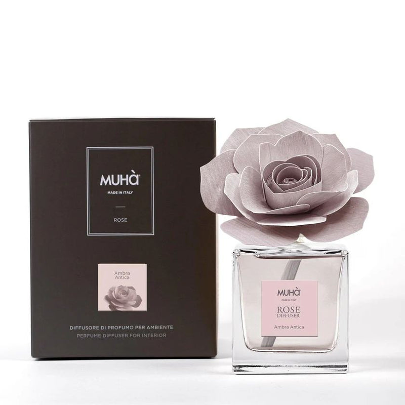 Muhà Profumatore Diffusore Rosa Rosa Ambra Antica 100 Ml