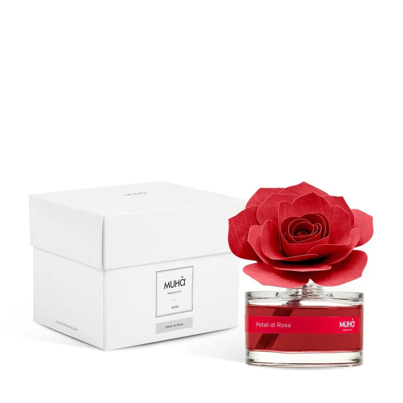 Muhà Profumatore Diffuser Rosa Rossa Bomboniera  50ML Petali di Rosa