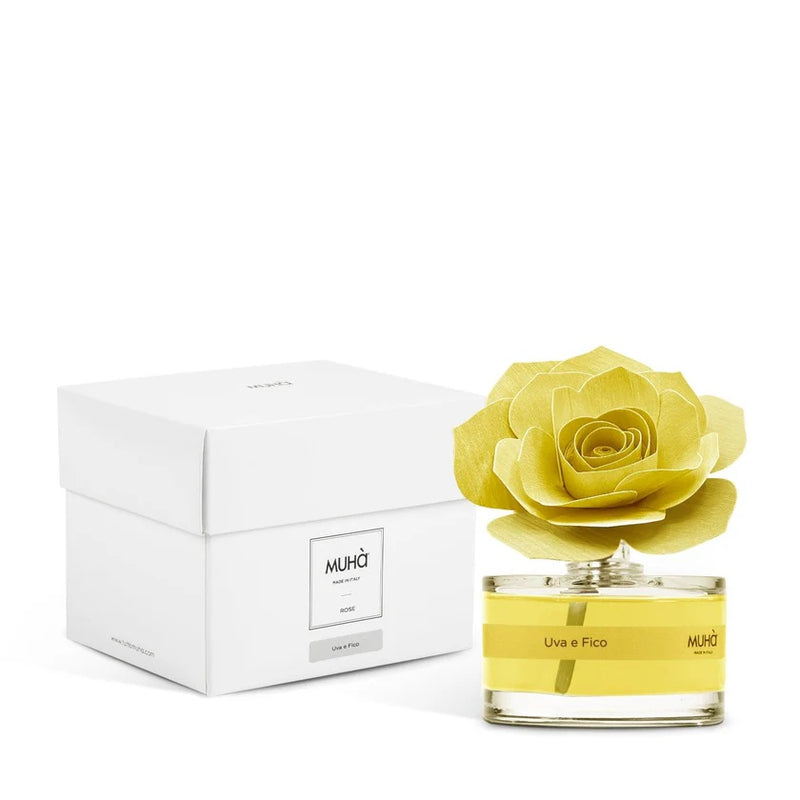 Muhà Profumatore Diffuser Rosa Gialla Bomboniera Uva e Fico 50ml