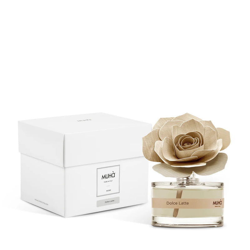 Muhà Profumatore Diffuser Rosa Burro Bomboniera Dolce Latte 50ml