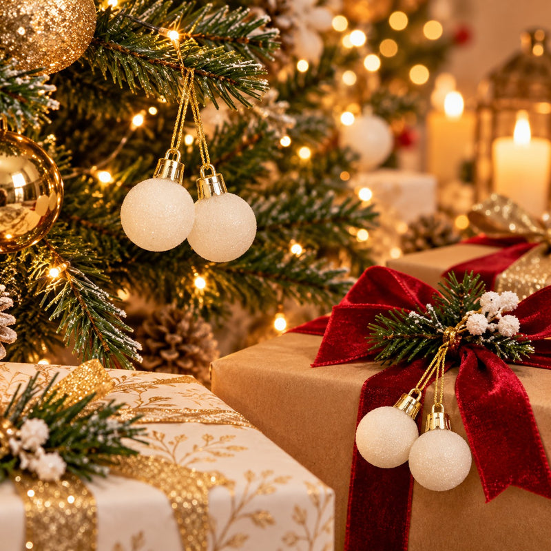 Piovaccari Set 8 Campanelle Natalizie Bianche Ø3 cm – Campanelline Decorative per Albero di Natale, Ghirlande, Addobbi e Fai da Te
