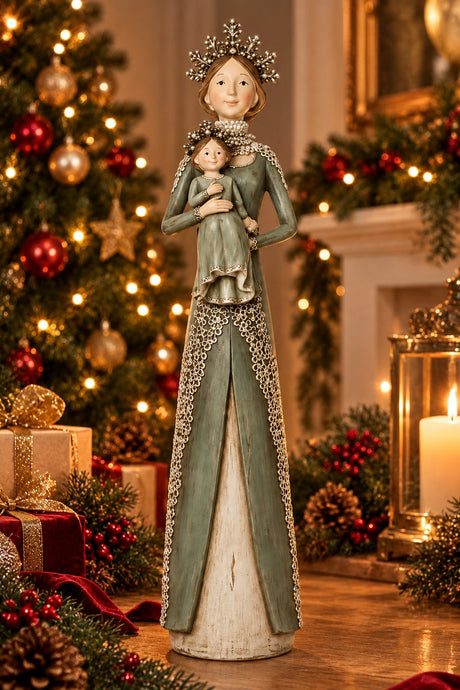 ARPIMEX Madonna Natale con Bambino Resina 45 Cm