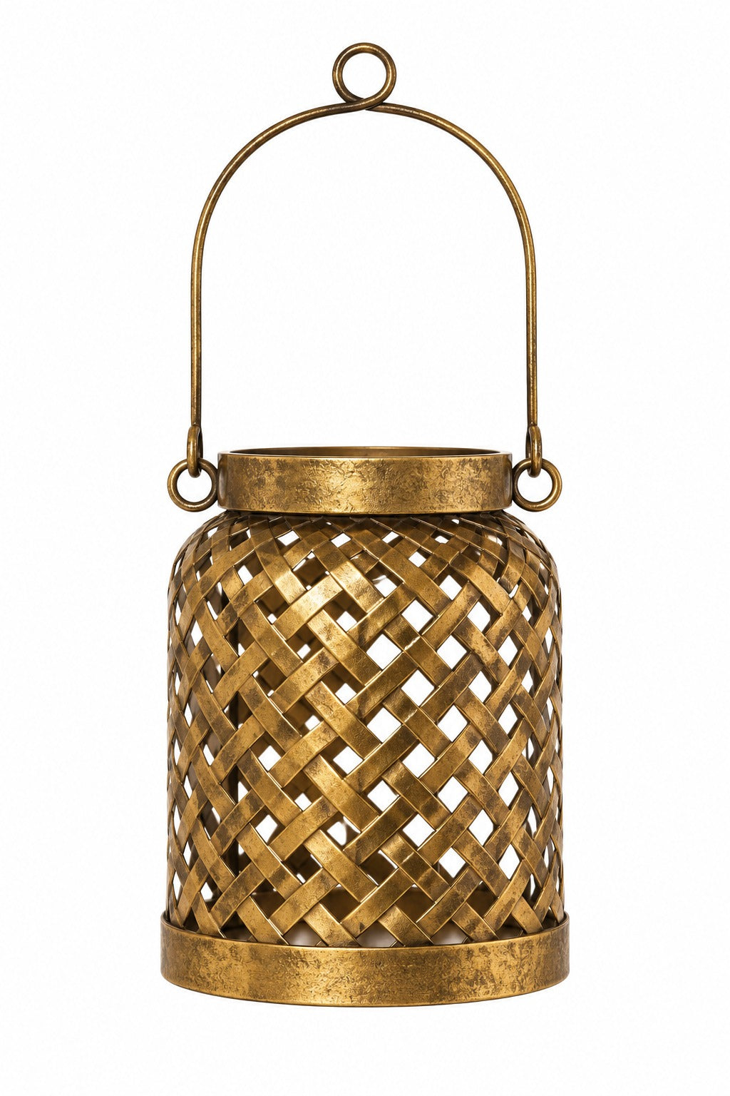 ARPIMEX Lanterna Portacandele 13,5 x 12,5 x 15,5 Cm Metallo Oro