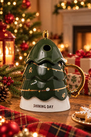 ARPIMEX Contenitore Natale Alberello 10 x 10 x 16 Cm Verde