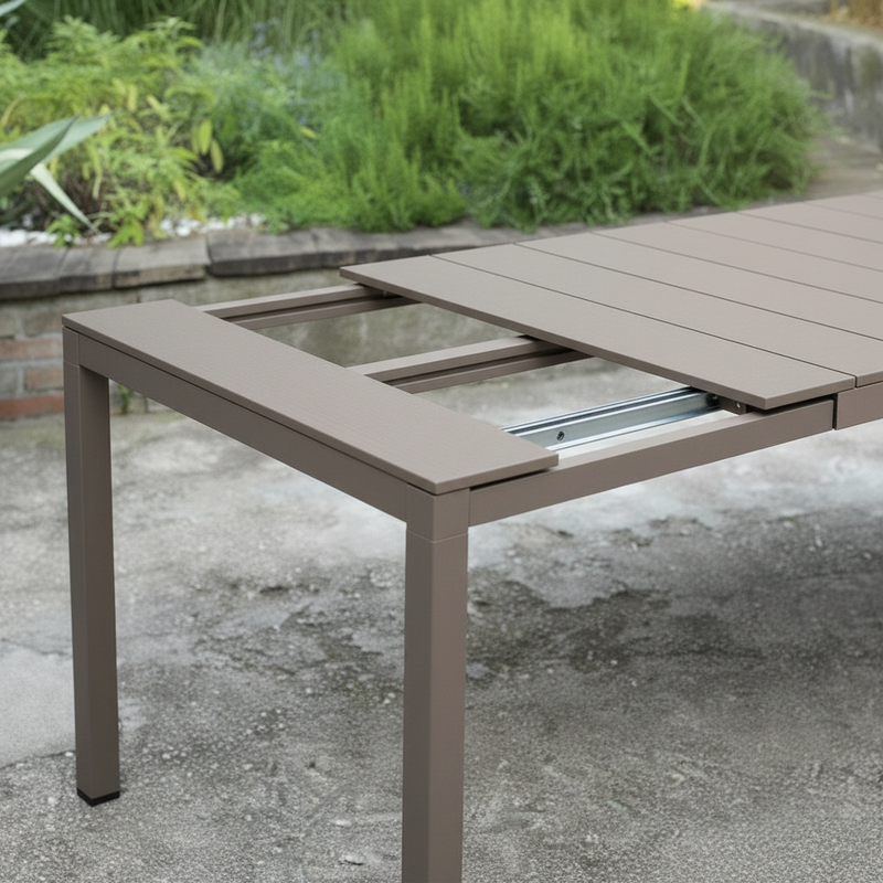 Nardi Tavolo Rio Extensible Tortora Alluminio DurelTop 210-280