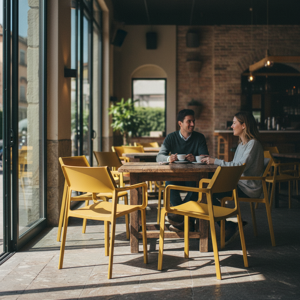 Nardi Trill Sessel in Senf-Café