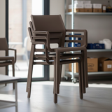 Nardi Trill Sessel, tabakfarben, stapelbar, komplett