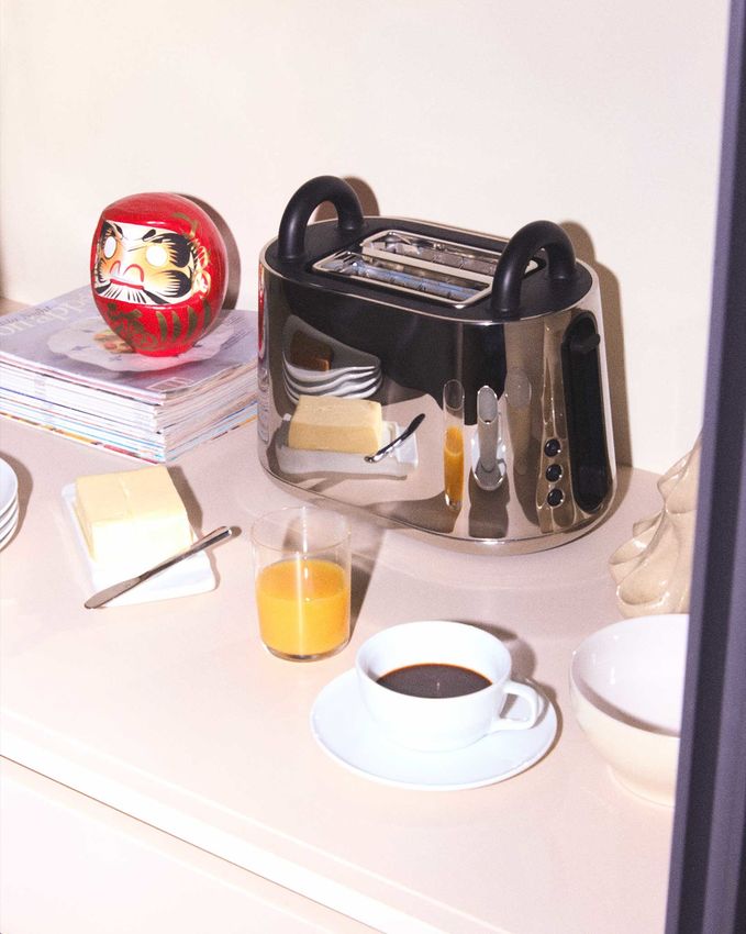 Alessi Toru, 2 Pinze per Tostapane Nere in Acciaio Inossidabile e Resina Termoplastica