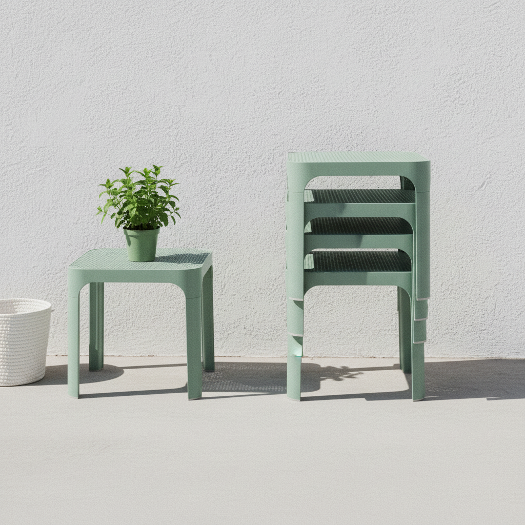 Net Table 40 Mint Stacked Complete