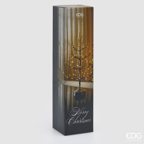 EDG Enzo De Gasperi Albero di Natale LED Faggio Nero 90 MiniLED H45 cm con USB – Albero Natalizio Luminoso