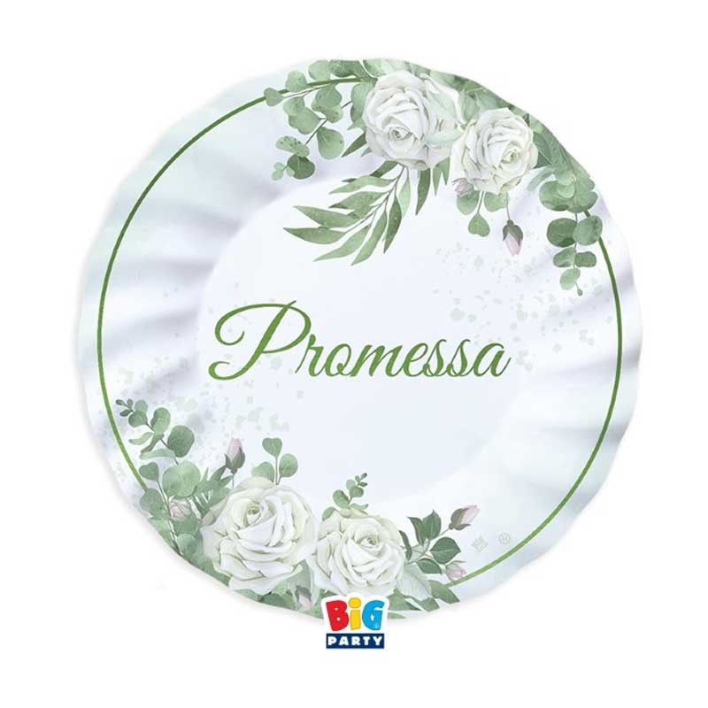 Big Party 6 Piatti cm.20 Promessa Eucalipto