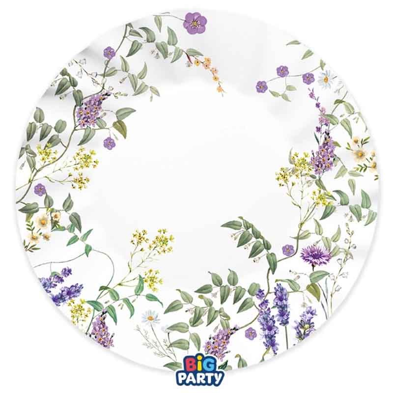 Big Party 6 Piatti cm.25 Flowers Garden