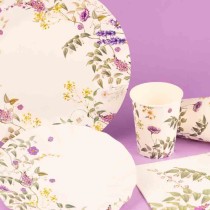 Big Party 6 Piatti cm.25 Flowers Garden
