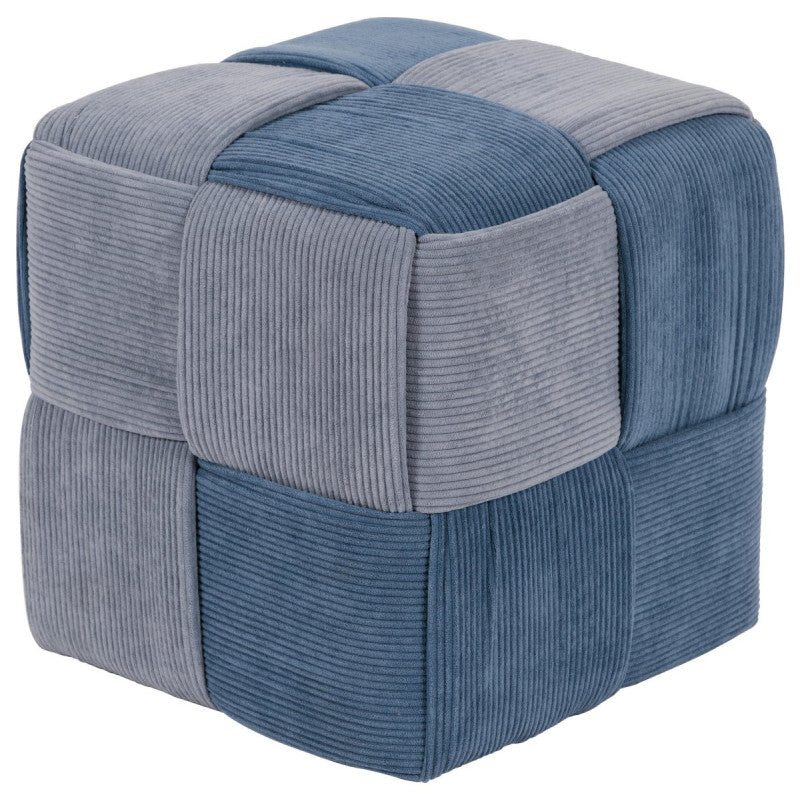 Dimo Pouf Brady in Velluto a Coste Intrecciato, Aviopolvere