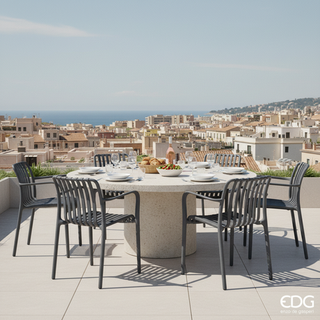 Szene 1 – edg – enzo – de gasperi – Stuhl – Streifen – dunkelgrau – Polypropylen – 8059824349064