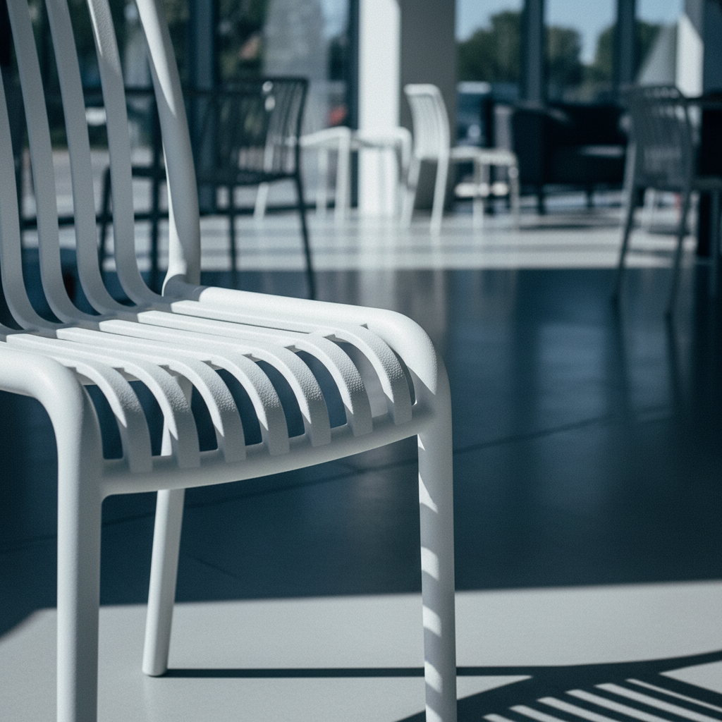 Stuhl Trapani – Detailansicht im Showroom