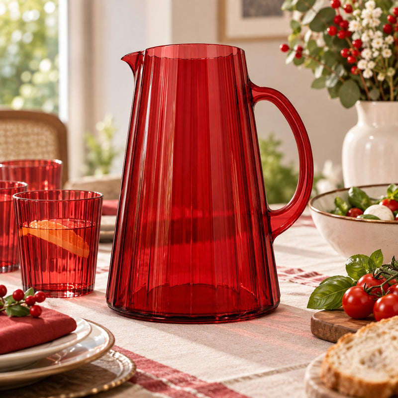 WD Lifestyle Brocca in Acrilico Rossa – Brocca da Tavola Design Moderno