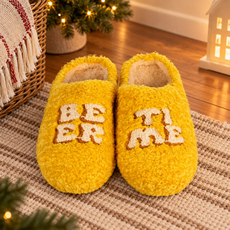 WD Lifestyle Pantofole Beer Time Taglia S/M – Pantofole Divertenti da Casa