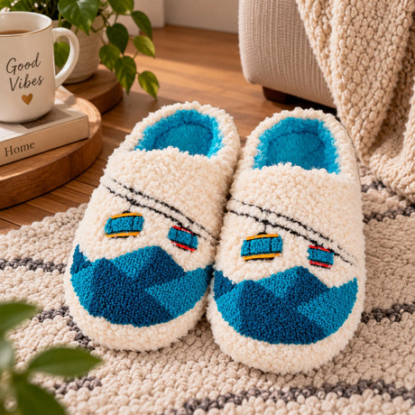 WD Lifestyle Pantofole con Decoro Cabinovia Taglia M/L – Pantofole Invernali da Casa