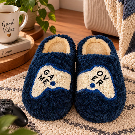 WD Lifestyle Pantofole Game Over Taglia M/L – Pantofole Divertenti da Casa