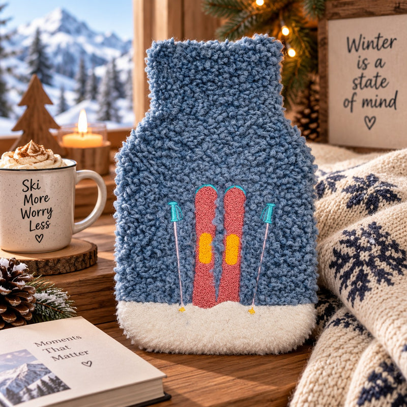 WD LifeStyle Borsa Riscaldante Bouclé Decoro Sci – Idea Regalo Natale