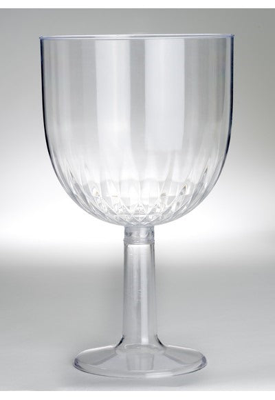Bigiemme Coppa Acqua Plastica Trasparente Gambo Lungo 16x27 cm