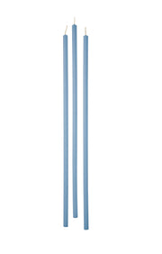 Cereria Di Giorgio Candele Stelo Ø 0,9 cm H. 37 cm (12 pz) - Celeste
