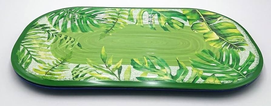 EasyLife EasyLife Vassoio Ovale 40 x 23 Cm Bali Verde