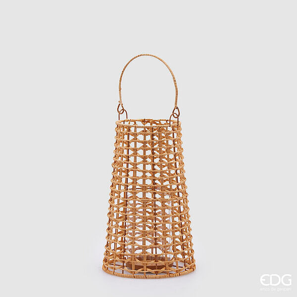 EDG Enzo De Gasperi Lanterna Natural Cono con Manico H 32 Cm D 27 Cm Light