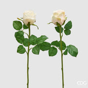 EDG Enzo De Gasperi Rosa Bocciolo Olis 3 Fg Ramo Ass. H 51 Cm Pianta Artificiale Avorio 1 Pz