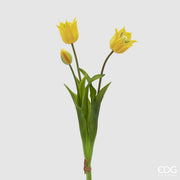 EDG Enzo De Gasperi Tulipano Gommato Olis 3 Rami H 48 Cm Giallo 1 Cf