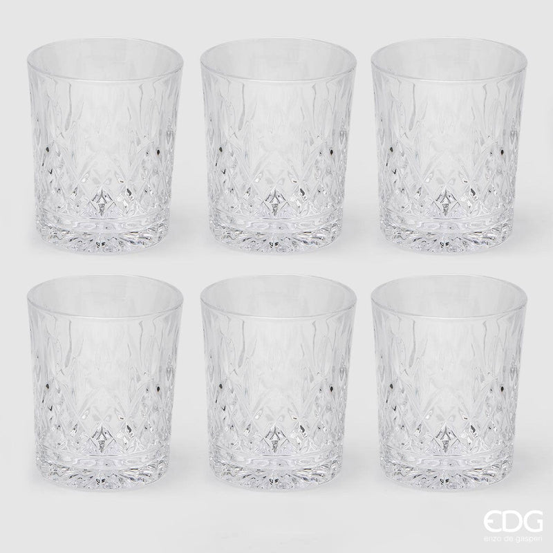 EDG Enzo De Gasperi Bicchiere Rombi H 10 Cm D 8 Cm 6 Pz