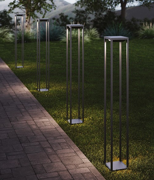 Saffron Home Solar Terra Lamp H 1000 Mm D 140 Mm L 140 Mm Corten