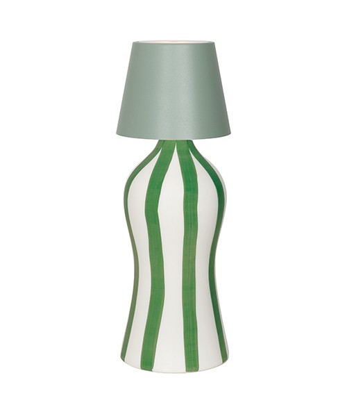 Zafferano Righe Bottiglia Lido D 110 Mm H 264 Mm Salvia